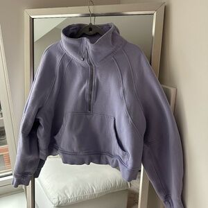 Lululemon Scuba Oversized Funnel Neck Half Zip in Lilac Smoke
